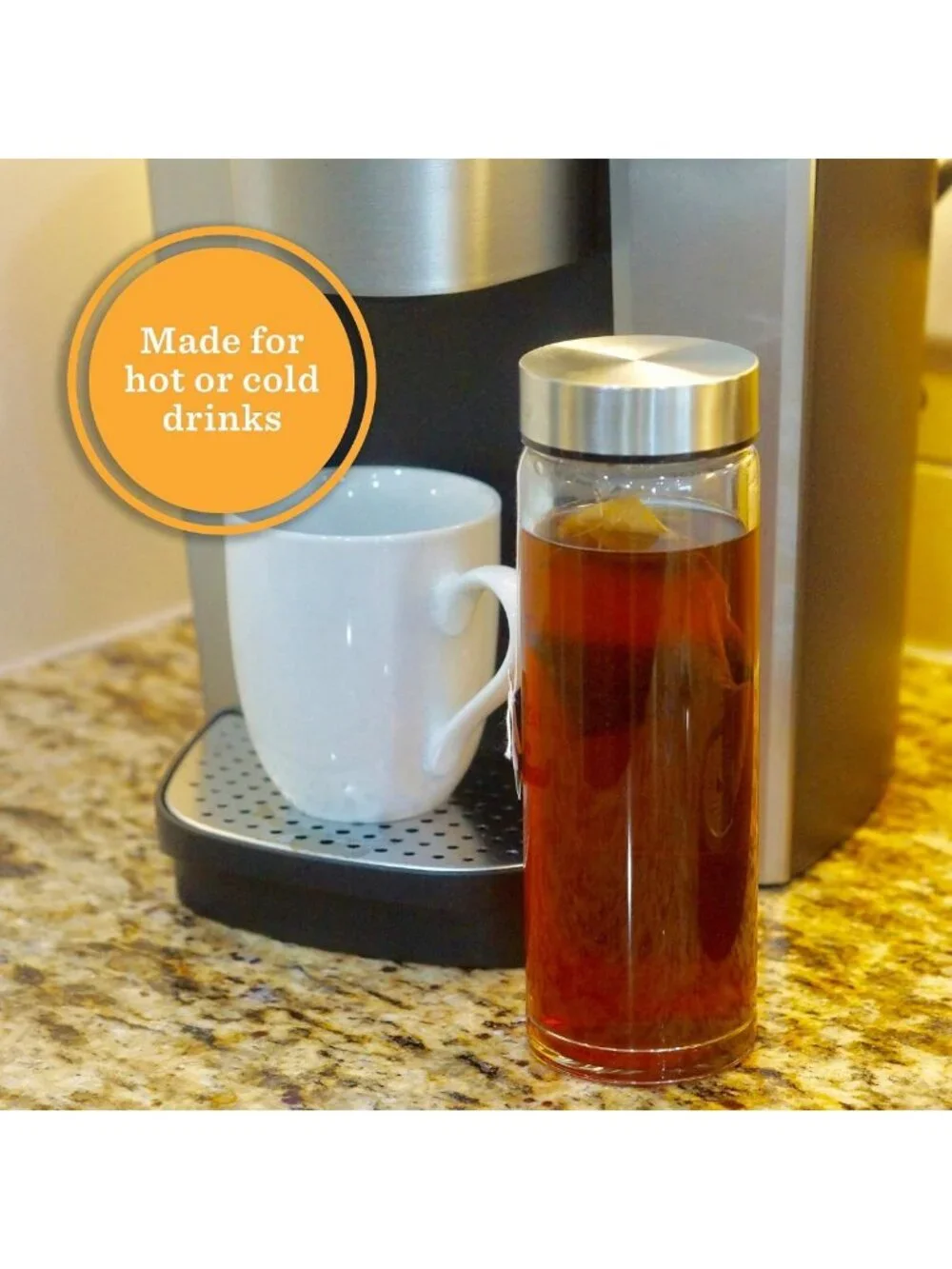 16oz Wide Mouth Glass Juice Bottles with Stainless Steel Lids - Eco-Friendly